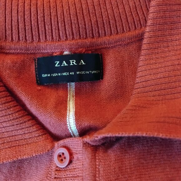 Knitted ZARA short sleeve Polo shirts - Size S.  Selling as a pack of 2 shirts. - Picture 2 of 5